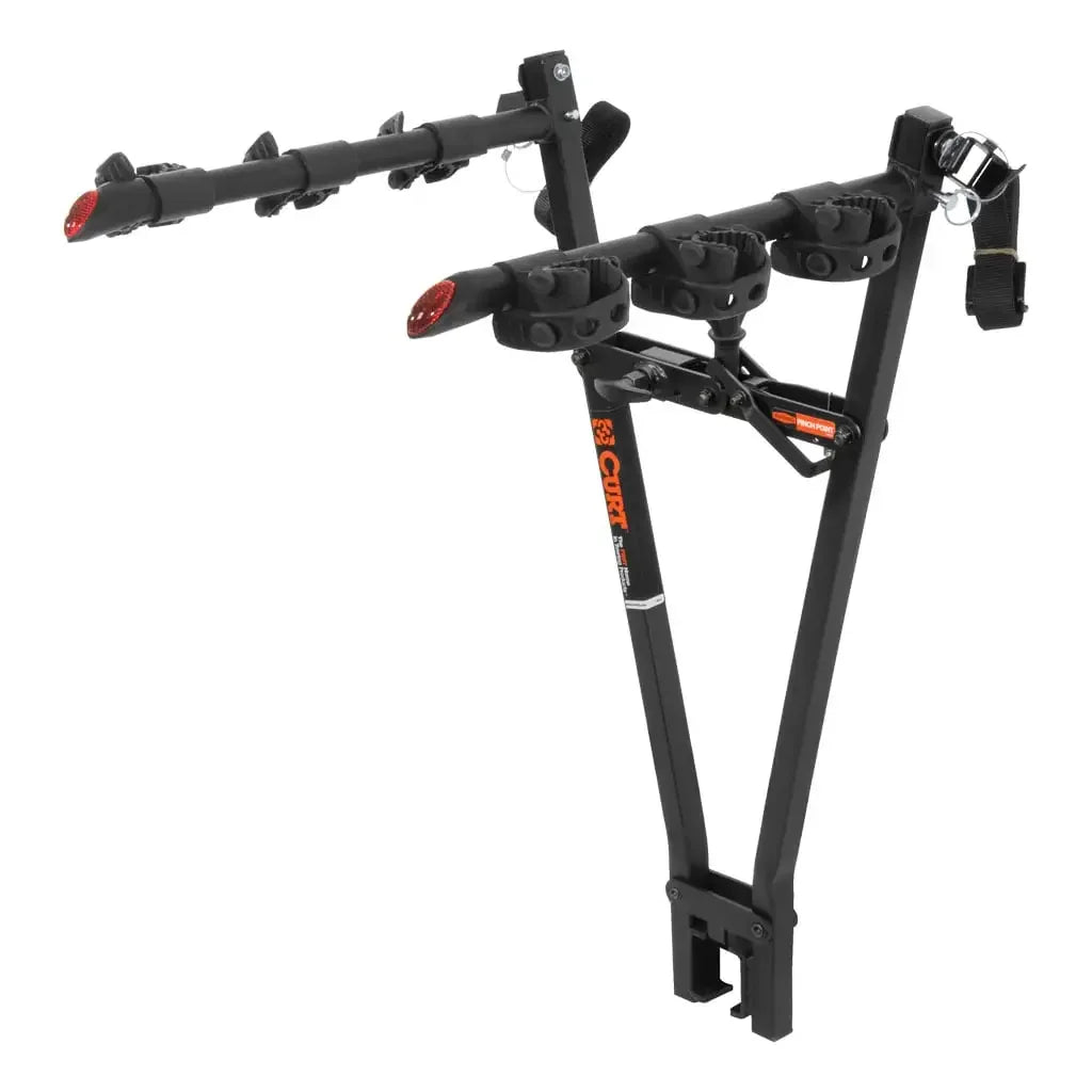 CURT 18013 Clamp-On Bike Rack (3 Bikes, Fits Over 2" Shank) - View 1