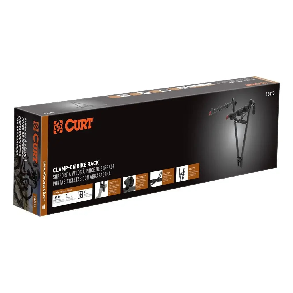 CURT 18013 Clamp-On Bike Rack (3 Bikes, Fits Over 2" Shank) - View 10