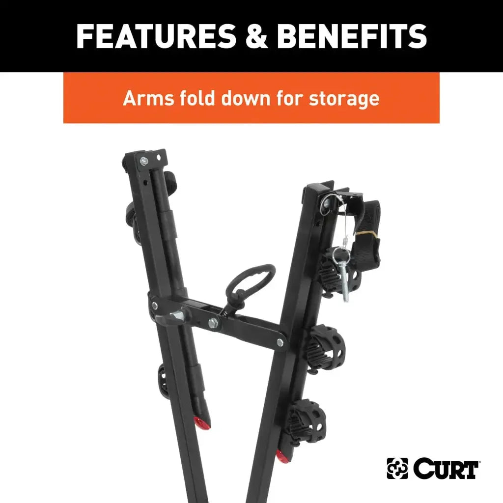 CURT 18013 Clamp-On Bike Rack (3 Bikes, Fits Over 2" Shank) - View 7