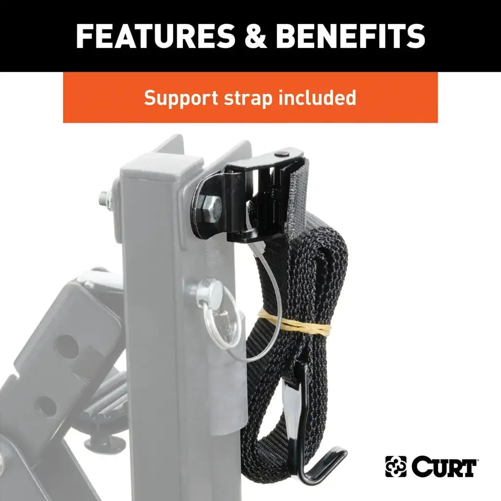 CURT 18013 Clamp-On Bike Rack (3 Bikes, Fits Over 2" Shank) - View 9