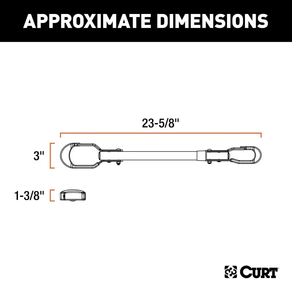 CURT 18016 22-1/2" to 31" Adjustable Bike Adapter Beam for Angled Frames - View 2