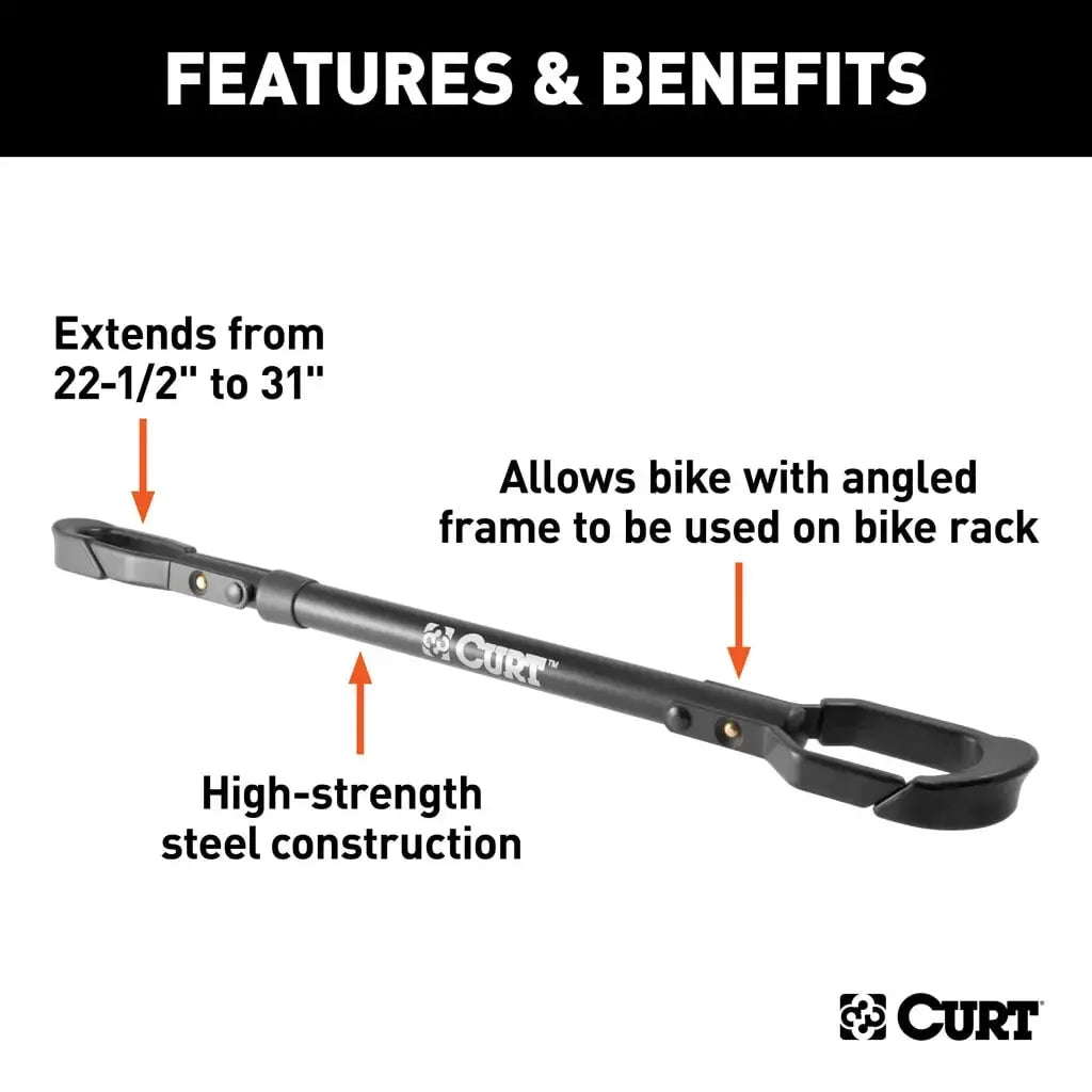 CURT 18016 22-1/2" to 31" Adjustable Bike Adapter Beam for Angled Frames - View 3