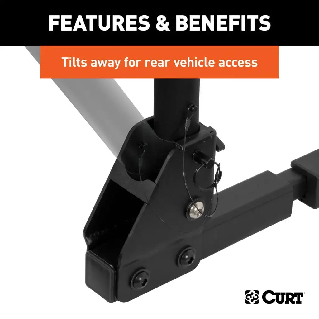 CURT 18021 Hitch-Mounted Bike Rack (2 Bikes, 1-1/4" or 2" Shank) - View 5