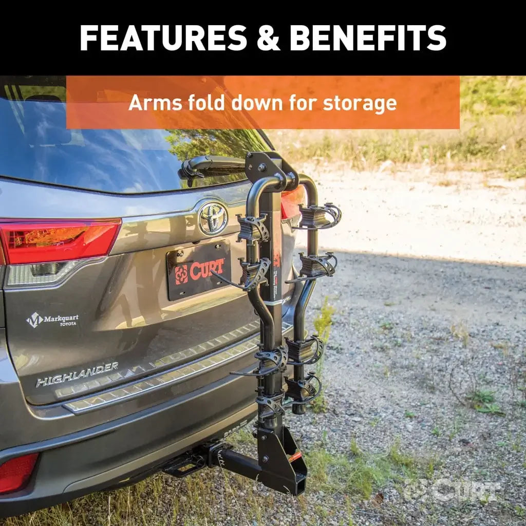 CURT 18064 Premium Hitch-Mounted Bike Rack (4 Bikes, 2" Shank) - View 10