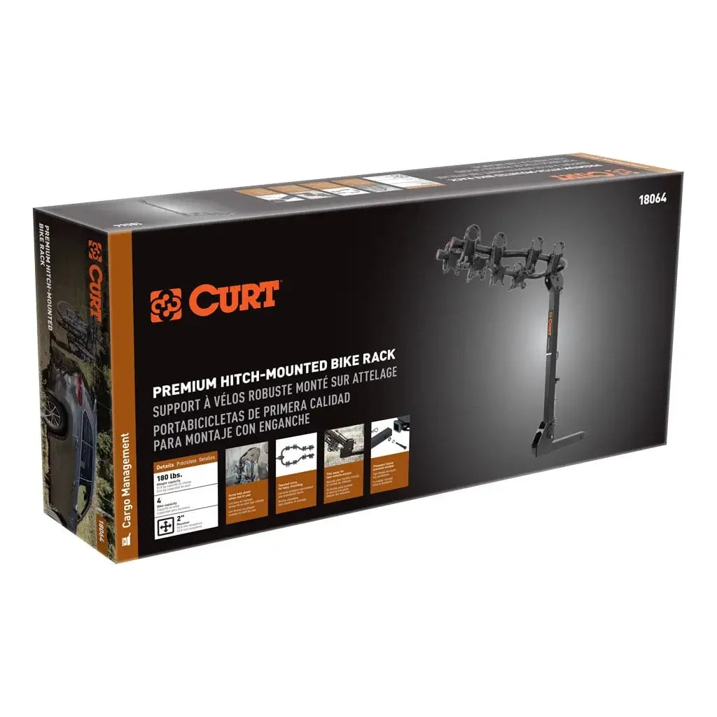 CURT 18064 Premium Hitch-Mounted Bike Rack (4 Bikes, 2" Shank) - View 14