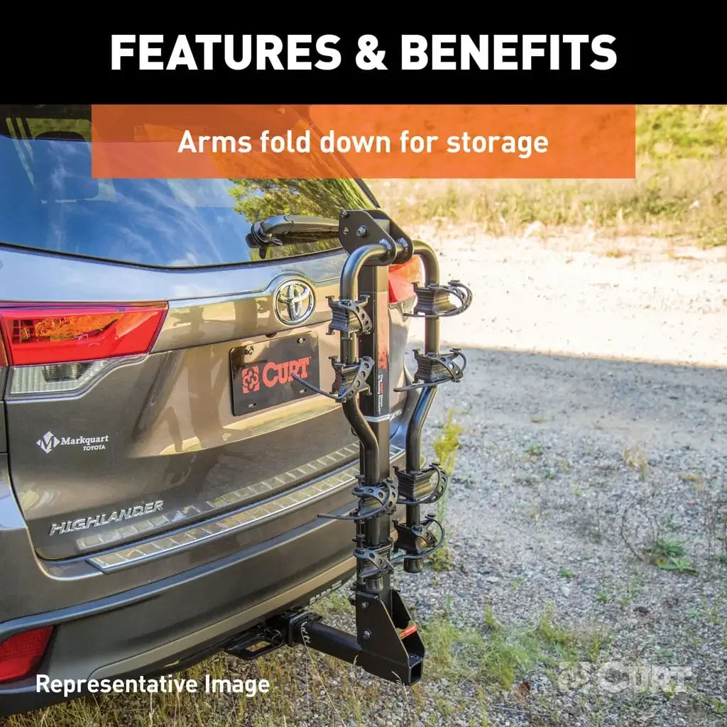 CURT 18065 Premium Hitch-Mounted Bike Rack (5 Bikes, 2" Shank) - View 10