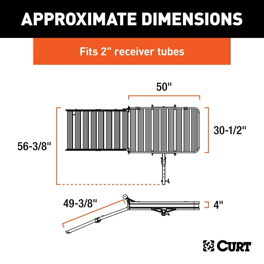 CURT MFG 18112 50' X 30-1/2' ALUMINUM HITCH CARGO - View 3