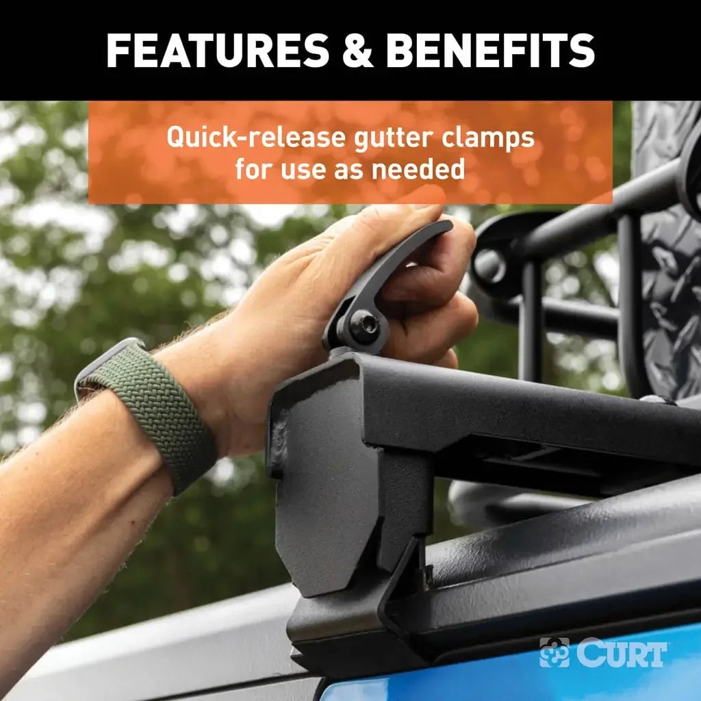 CURT 18122 Jeep Roof Rack Crossbars for Wrangler JL, Gladiator (2-Pack) - View 5