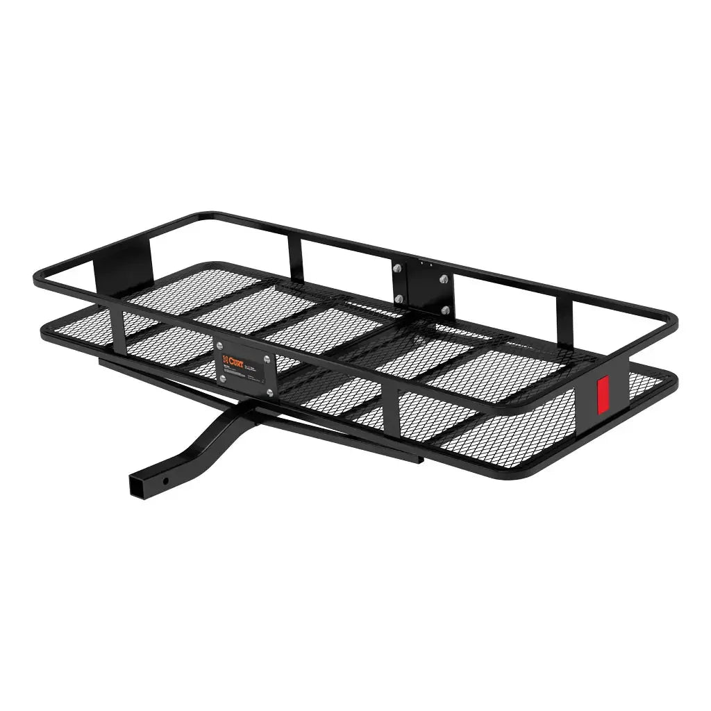 CURT 18152 60" x 24" Black Steel Basket Cargo Carrier (Fixed 2" Shank, 500 lbs.) - View 1