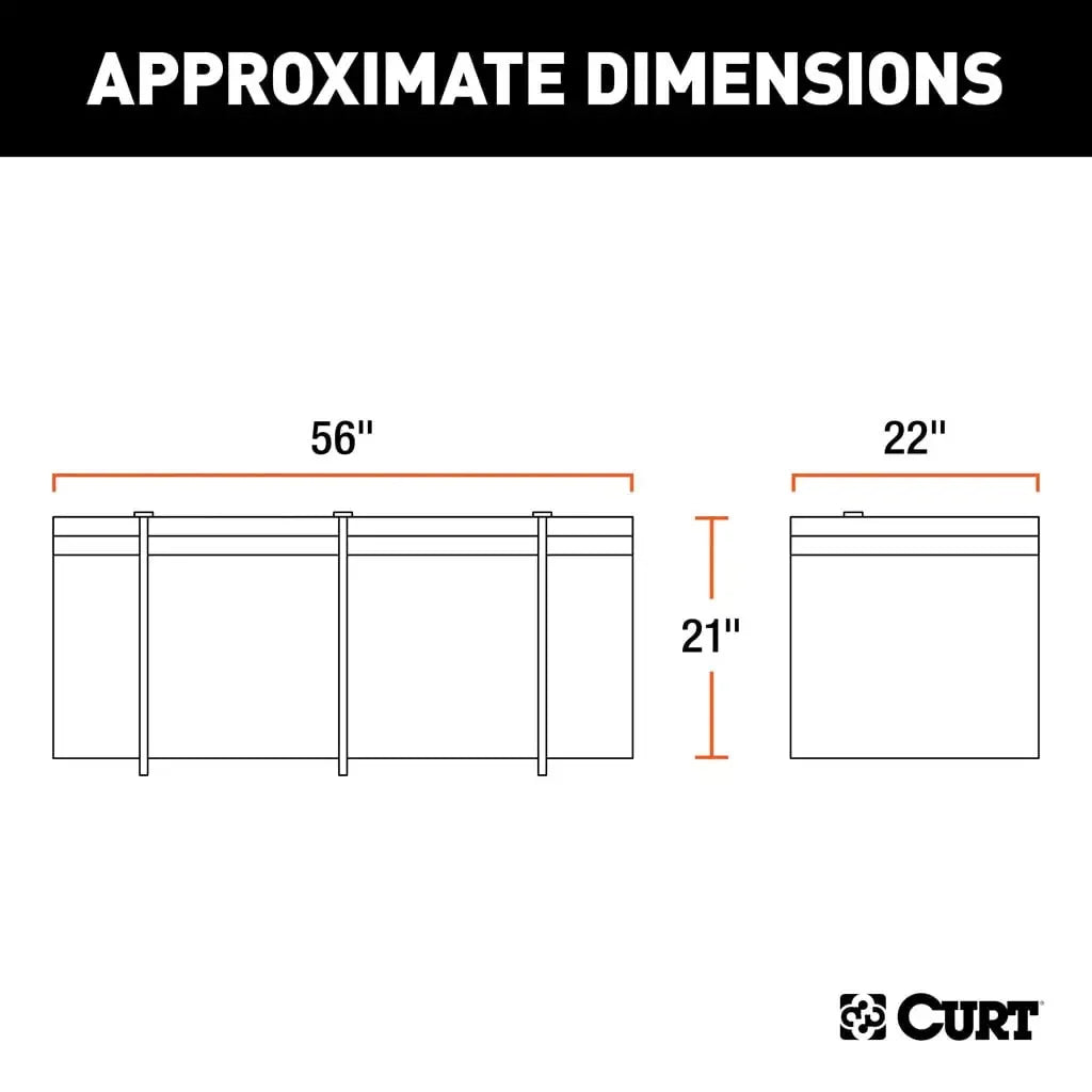 CURT 18211 56" x 22" x 21" Weather-Resistant Vinyl Cargo Bag - View 2