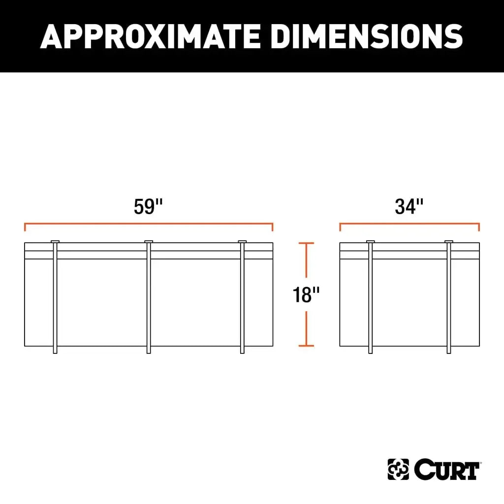 CURT 18221 59" x 34" x 21" Weather-Resistant Vinyl Roof Rack Cargo Bag - View 2