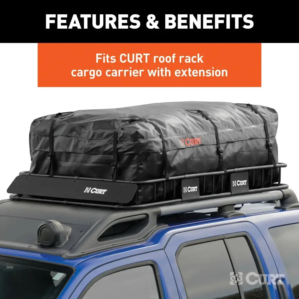 CURT 18221 59" x 34" x 21" Weather-Resistant Vinyl Roof Rack Cargo Bag - View 4