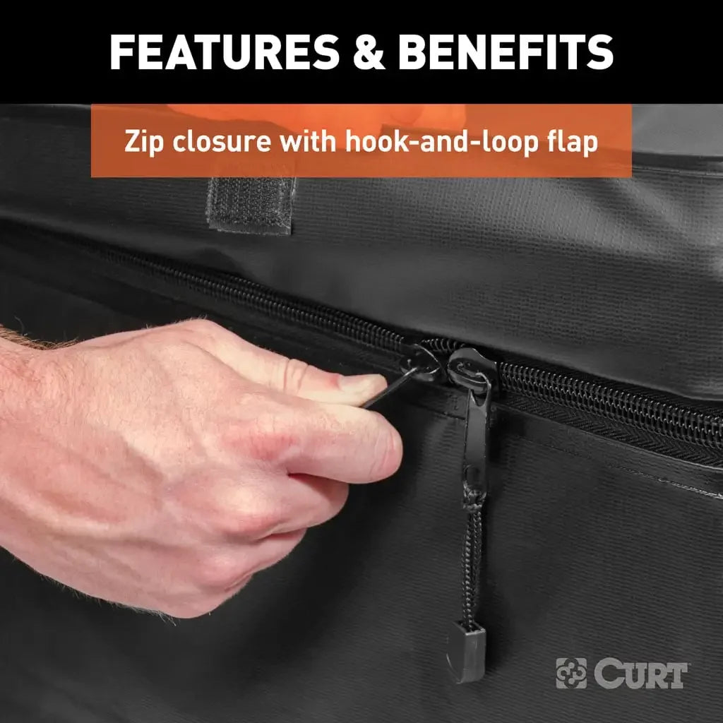 CURT 18221 59" x 34" x 21" Weather-Resistant Vinyl Roof Rack Cargo Bag - View 5