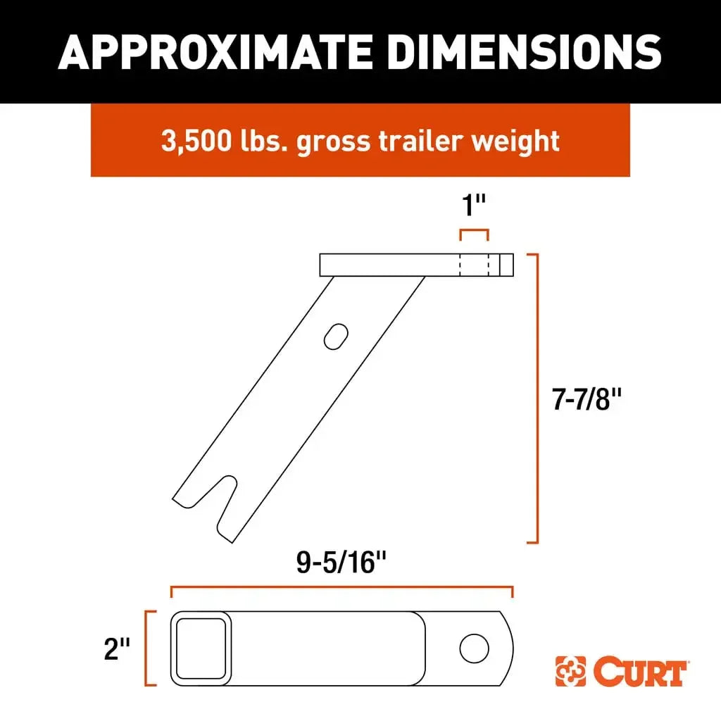 CURT 18416 ActiveLink Ball Mount, 2" Ball, 3,500 lbs. GTW - View 2