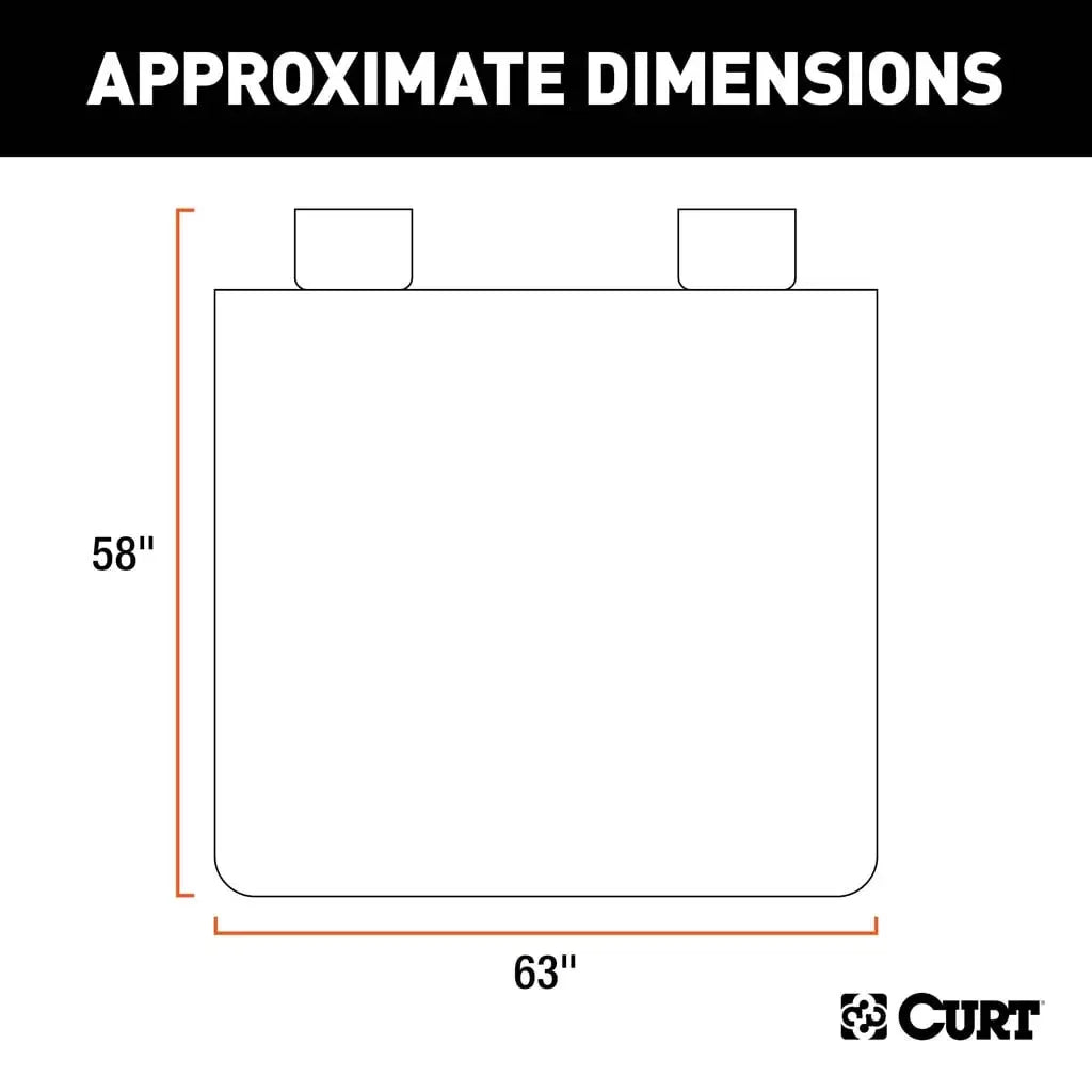 CURT 18522 Seat Defender 58" x 63" Removable Waterproof Brown XL Bench Truck Seat Cover - View 2