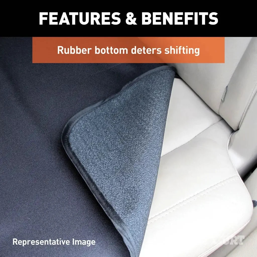 CURT 18522 Seat Defender 58" x 63" Removable Waterproof Brown XL Bench Truck Seat Cover - View 6