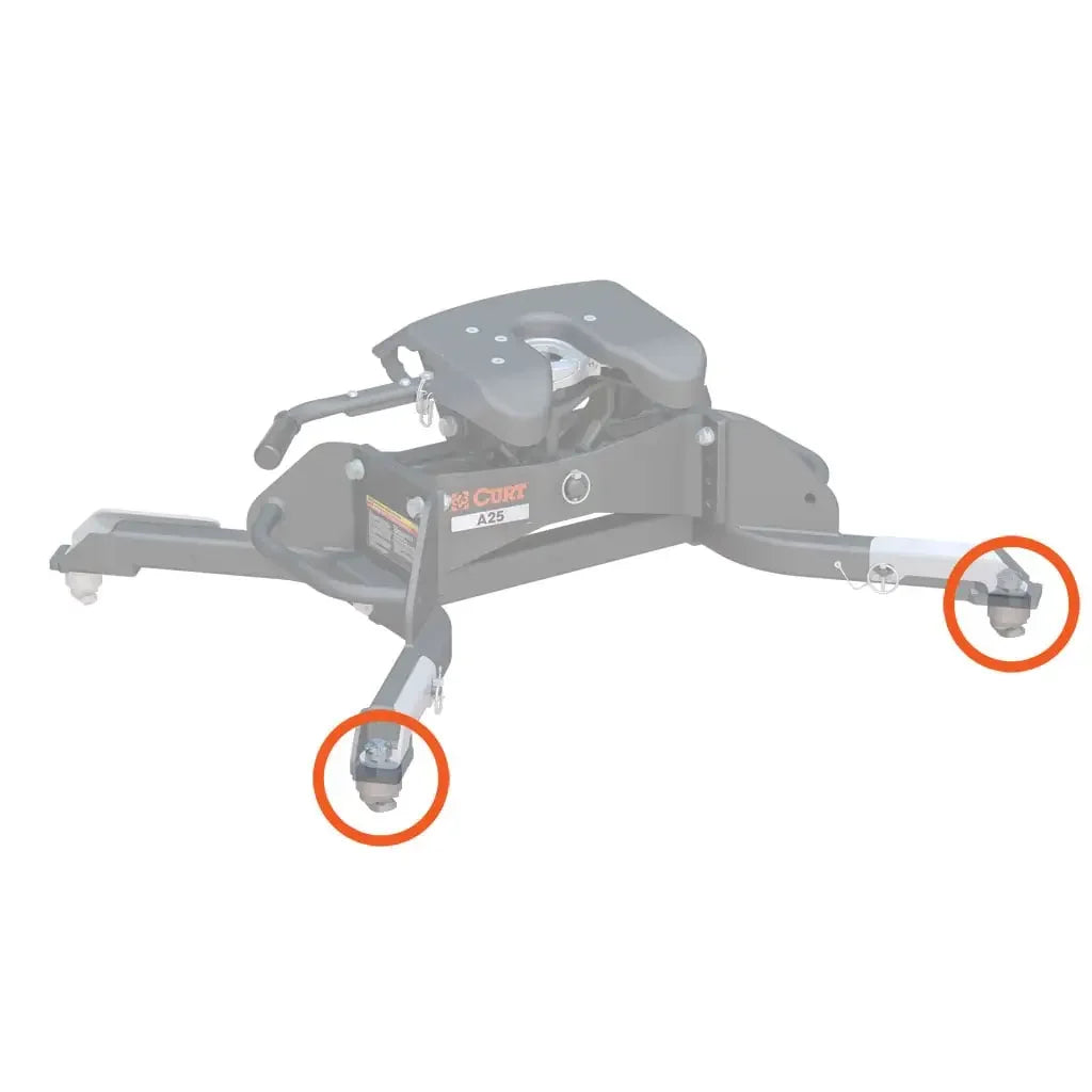 CURT 19203 Replacement 5th Wheel Puck System Anchors for Ram (Large, Fits 16021, 16022) - View 2