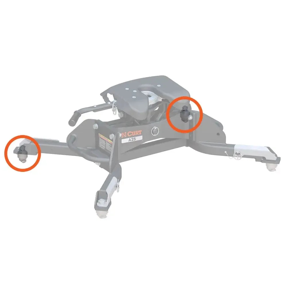 CURT 19204 Replacement 5th Wheel Puck System Anchors for Ram (Small, Fits 16021, 16022) - View 2