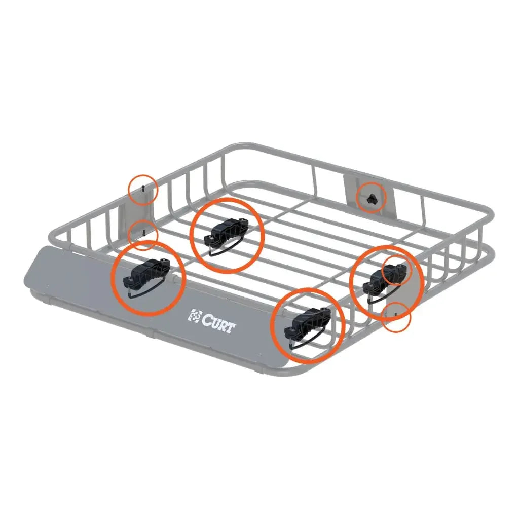 CURT 19231 Replacement Hardware for Roof Rack Cargo Carrier 18115 - View 2
