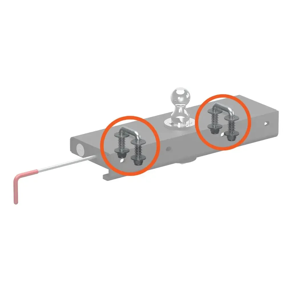 CURT 19254 Replacement Double Lock EZr Safety Chain Anchor Kit - View 2