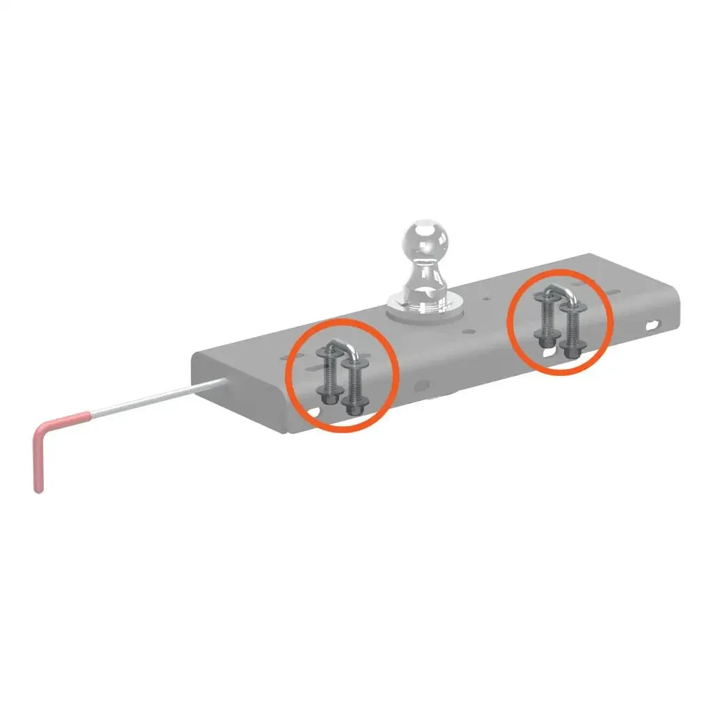CURT 19260 Replacement Original Double Lock Safety Chain Anchor Kit (Fits 60607) - View 2