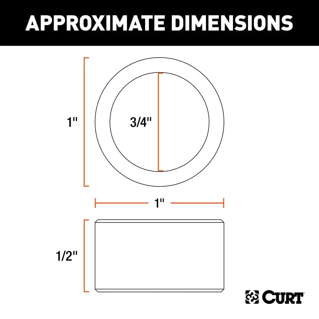 CURT 21100 Trailer Ball Reducer Bushing (From 1" to 3/4" Stem) - View 2