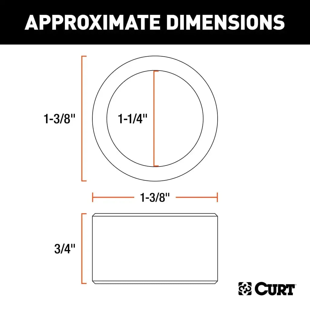 CURT 21300 Trailer Ball Reducer Bushing (From 1-3/8" to 1-1/4" Stem) - View 2
