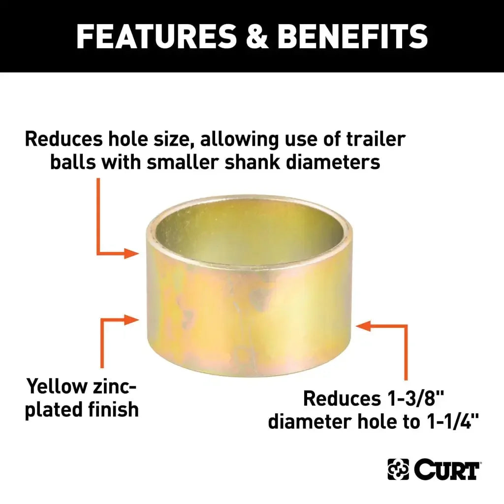 CURT 21300 Trailer Ball Reducer Bushing (From 1-3/8" to 1-1/4" Stem) - View 3