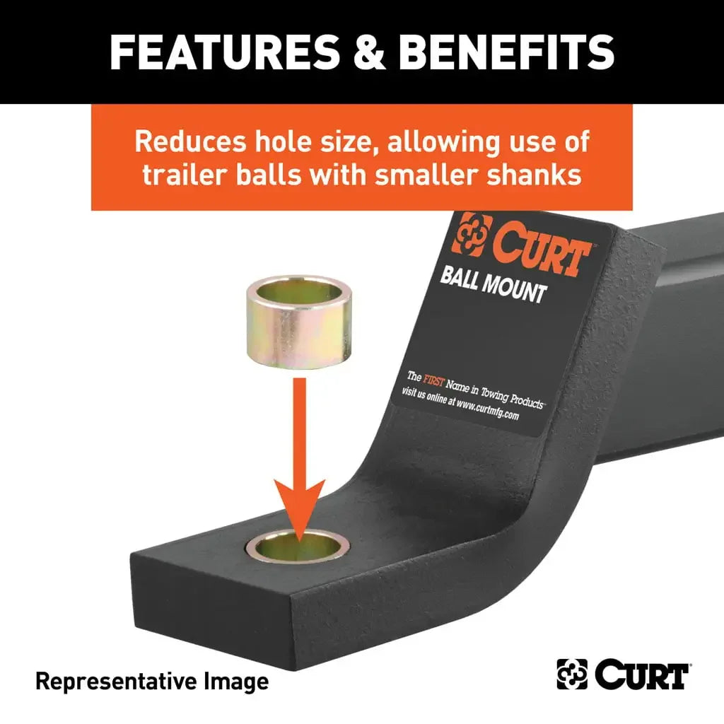 CURT 21300 Trailer Ball Reducer Bushing (From 1-3/8" to 1-1/4" Stem) - View 4