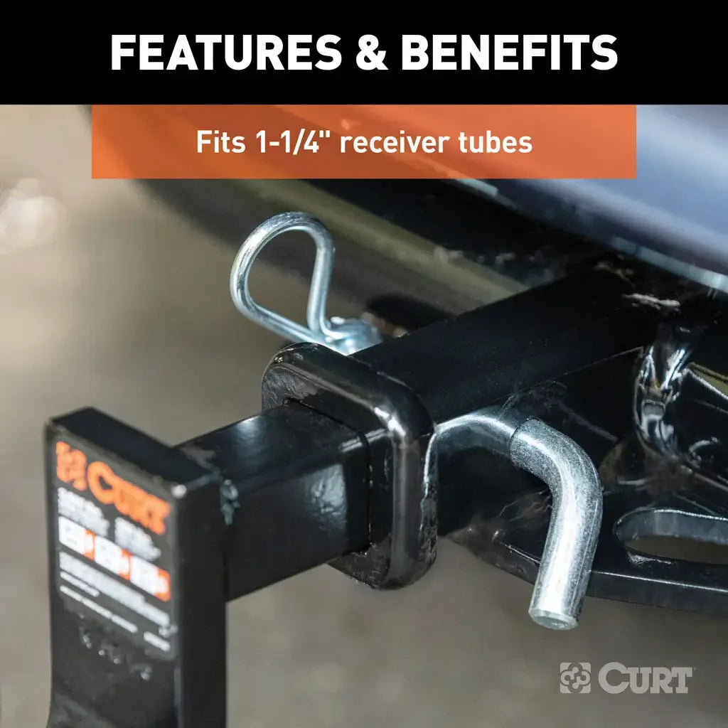 CURT 21401 1/2" Hitch Pin (1-1/4" Receiver, Zinc, Packaged) - View 7