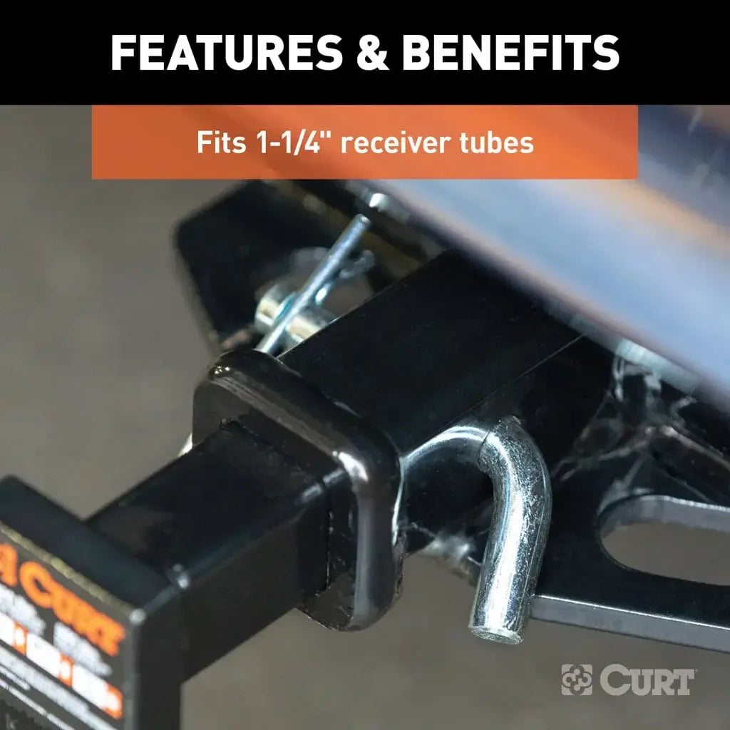 CURT 21404 1/2" Hitch Pin with Groove (1-1/4" Receiver, Zinc, Packaged) - View 7