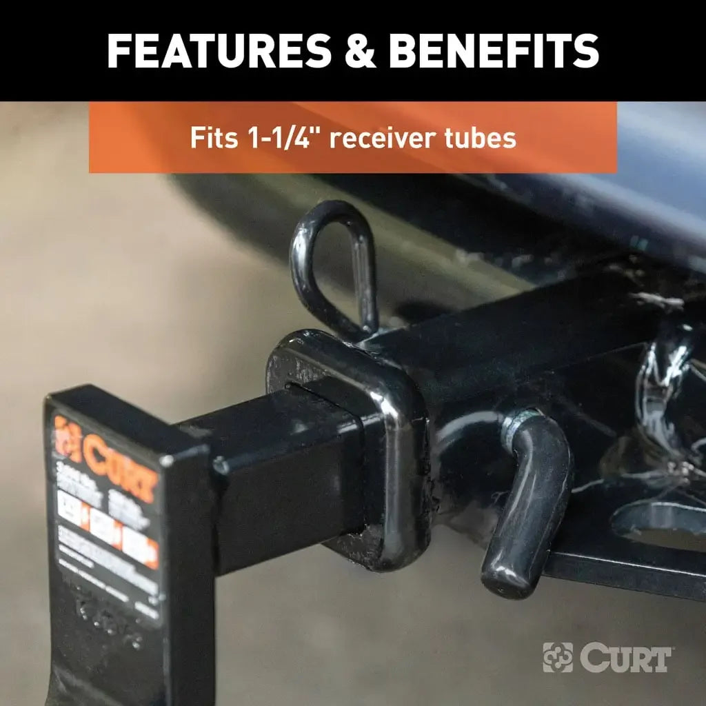CURT 21411 1/2" Hitch Pin (1-1/4" Receiver, Zinc with Rubber Grip, Packaged) - View 7