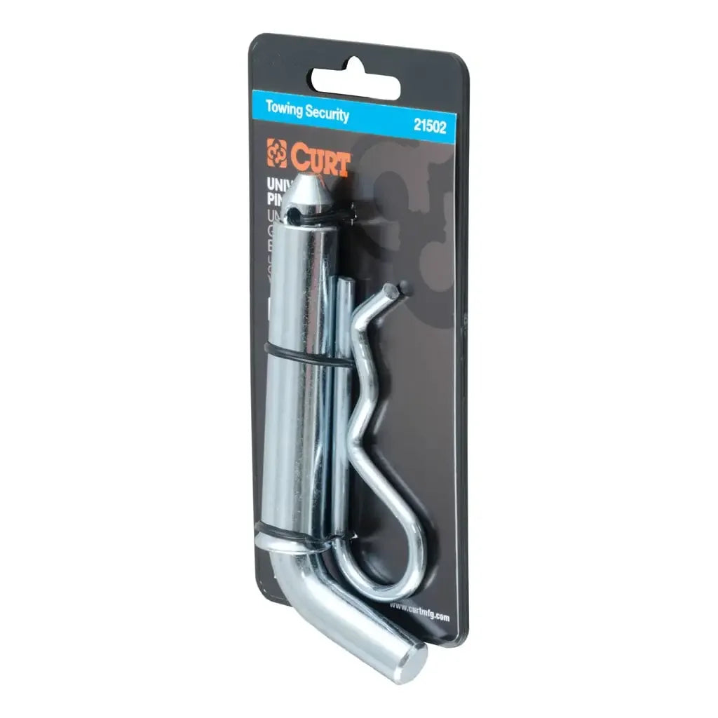 CURT 21502 1/2" Hitch Pin with 5/8" Adapter (1-1/4" or 2" Receiver, Zinc, Packaged) - View 7