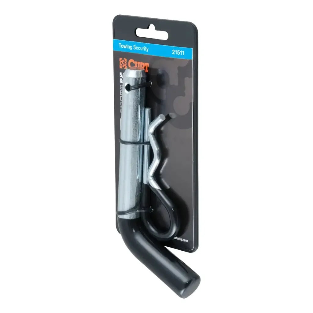 CURT 21511 5/8" Hitch Pin (2" Receiver, Zinc with Rubber Grip, Packaged) - View 1