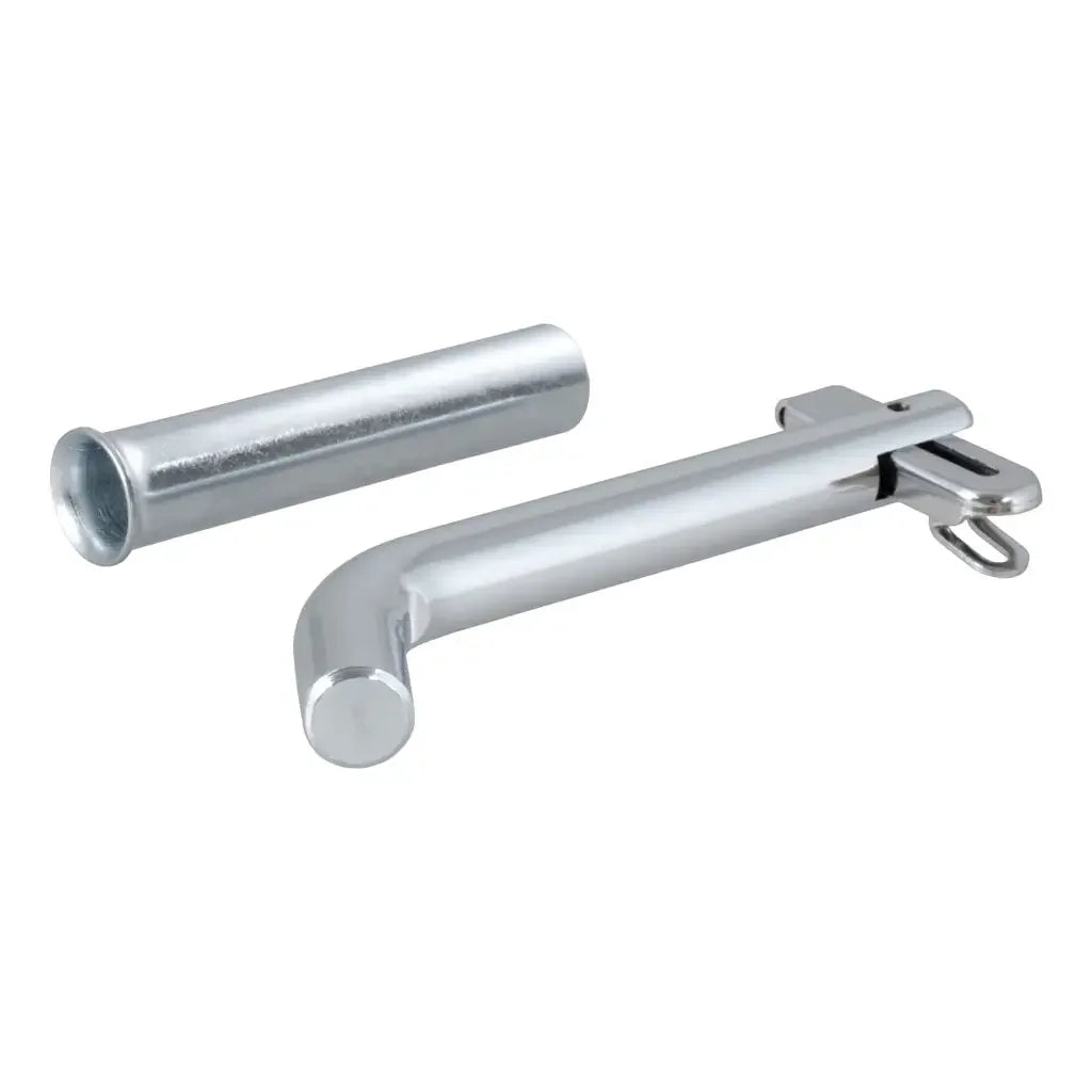 CURT 21561 1/2" Swivel Hitch Pin with 5/8" Adapter (1-1/4" or 2" Receiver, Zinc, Packaged) - View 1