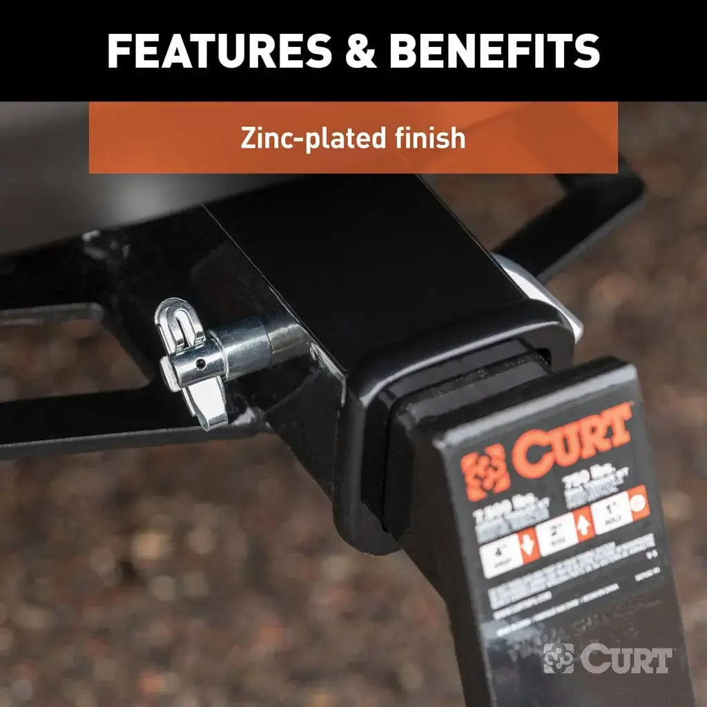 CURT 21561 1/2" Swivel Hitch Pin with 5/8" Adapter (1-1/4" or 2" Receiver, Zinc, Packaged) - View 8