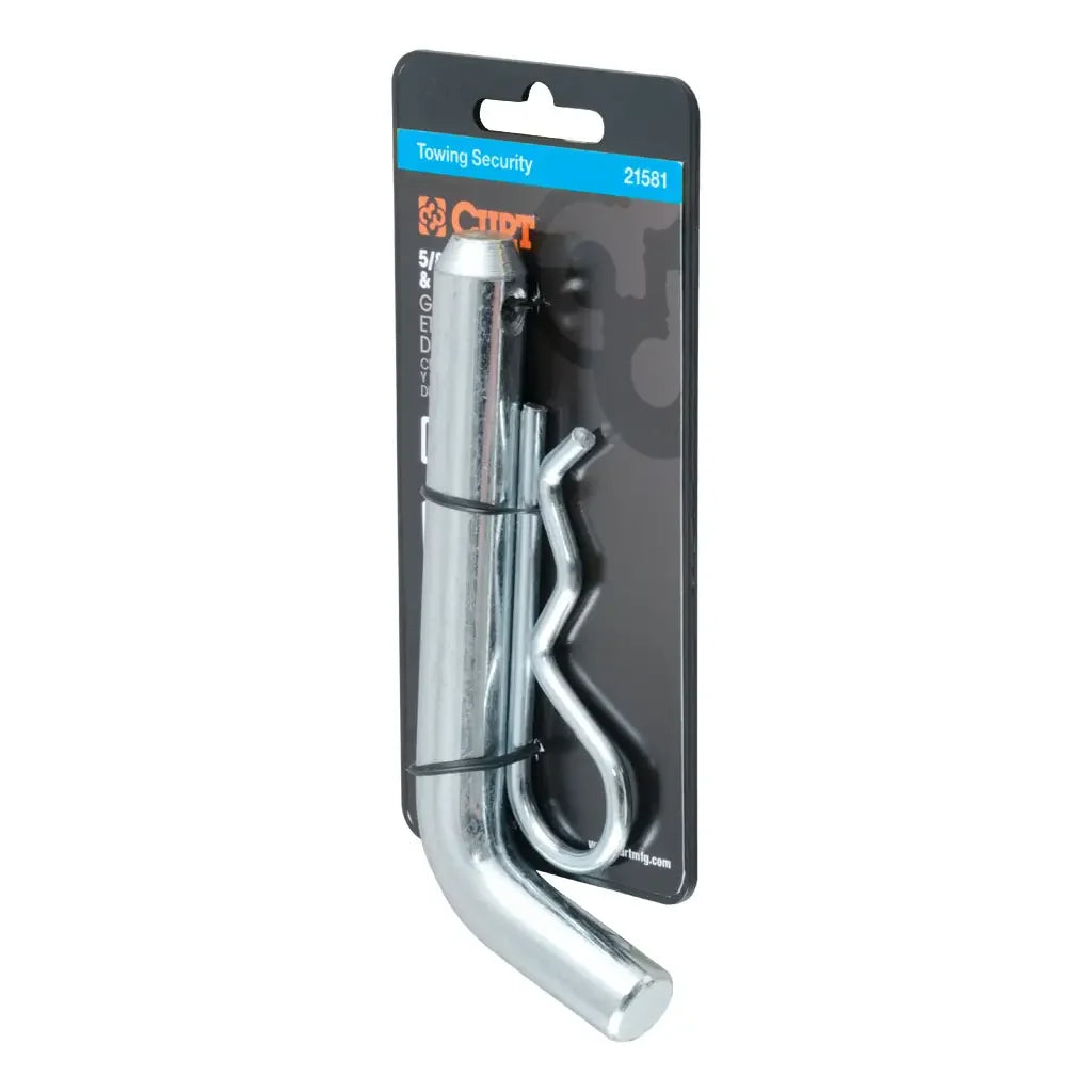 CURT 21581 5/8" Hitch Pin (2" or 2-1/2" Receiver, Zinc, Packaged) - View 1