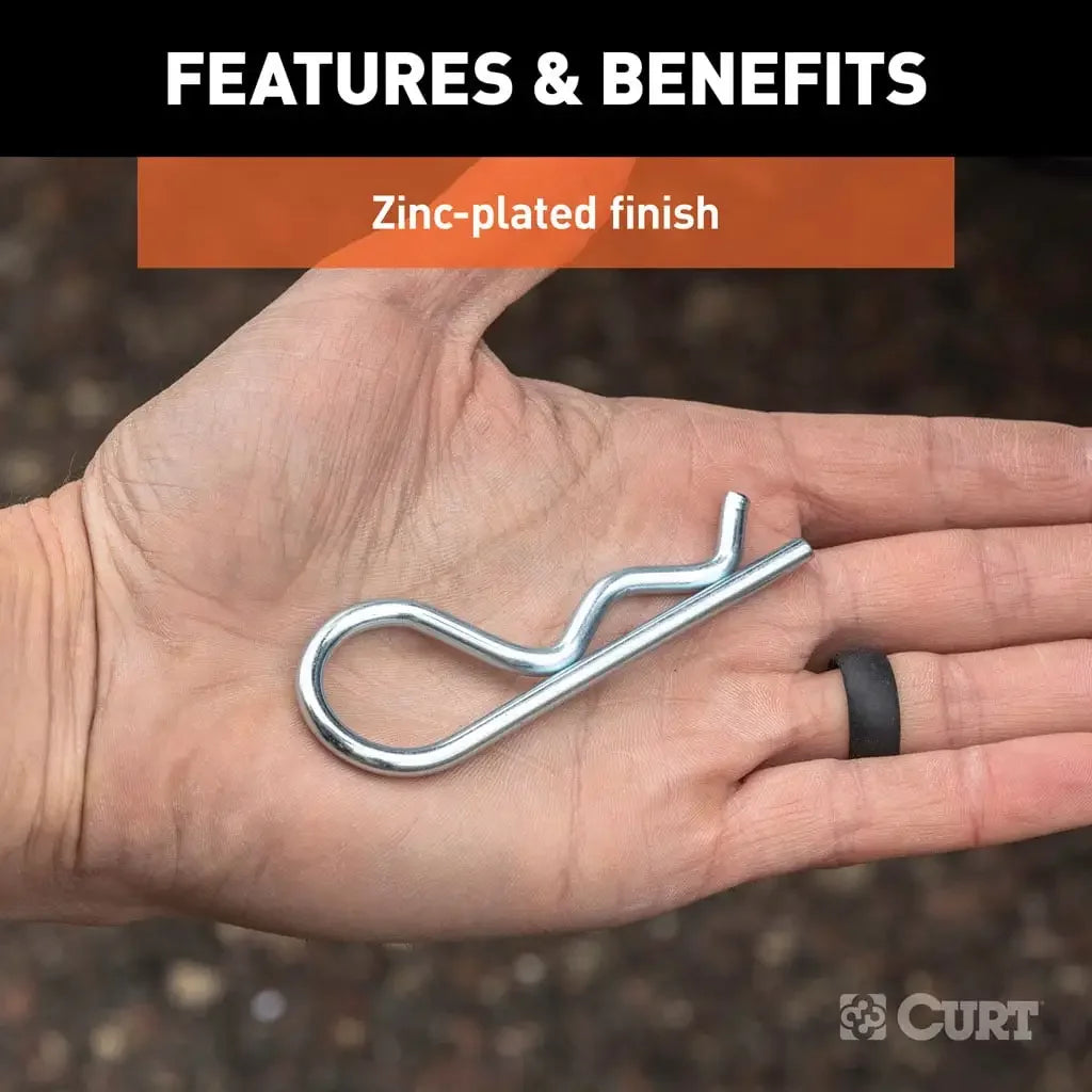 CURT 21600 Hitch Clip (Fits 1/2" or 5/8" Pin, Zinc) - View 6