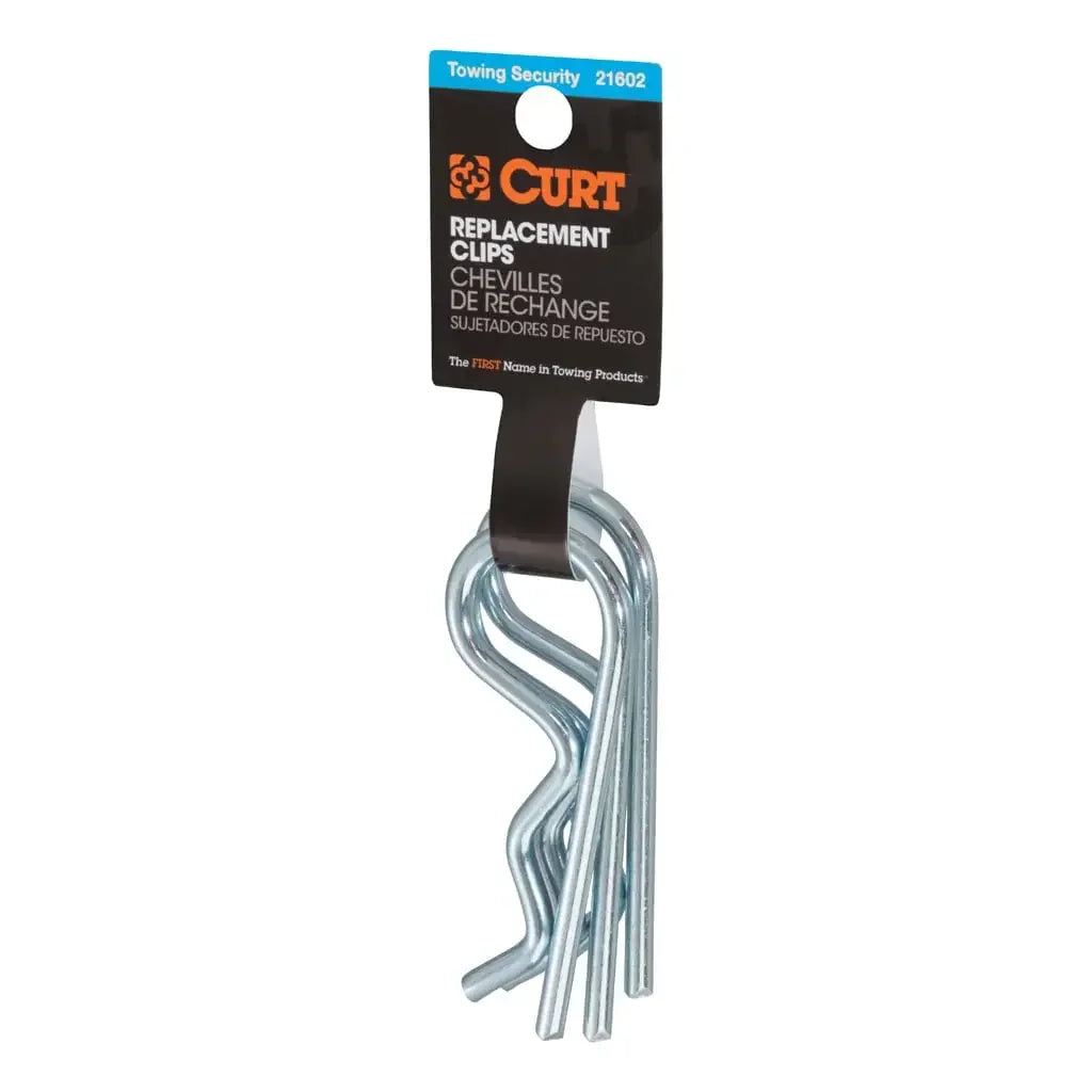 CURT 21602 Hitch Clips (Fits 1/2" or 5/8" Pin, Zinc, 3-Pack) - View 7