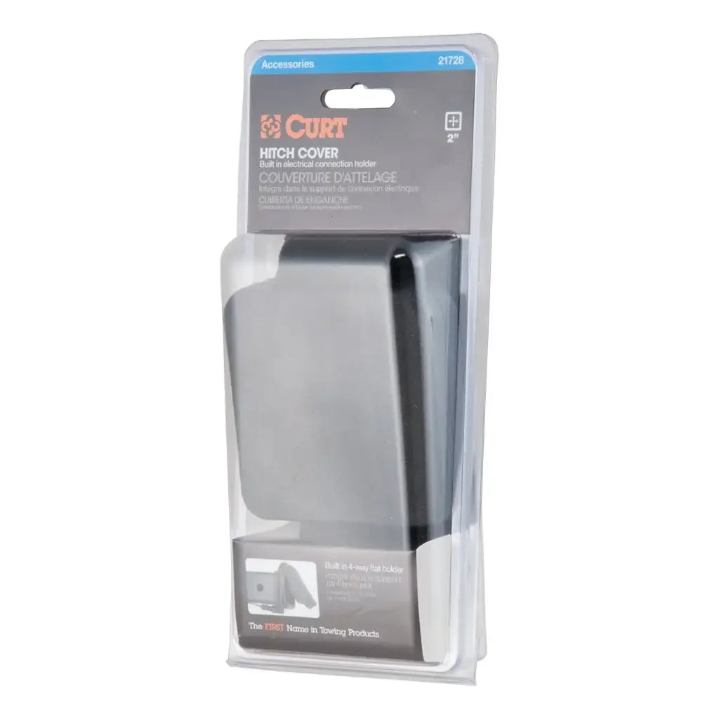 CURT 21728 2" Rubber Hitch Tube Cover with 4-Way Flat Holder (Packaged) - View 7