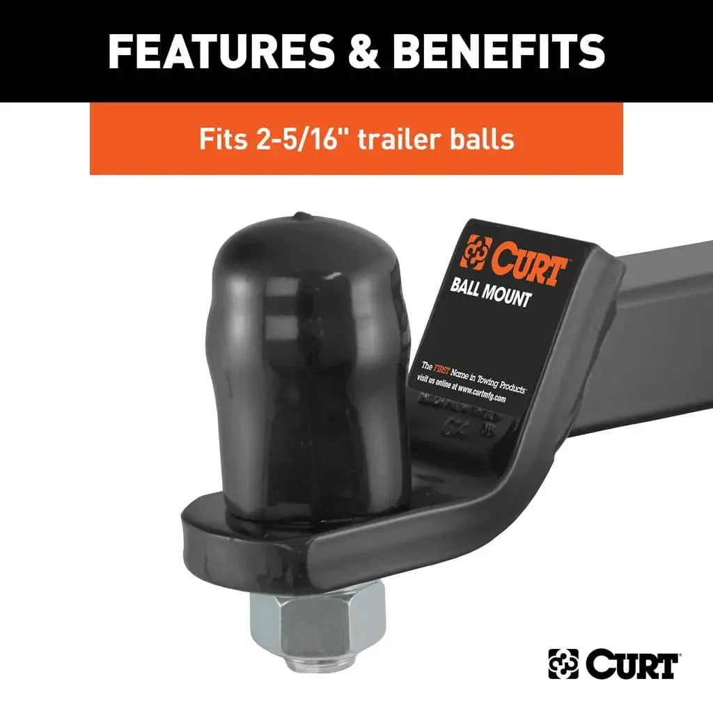 CURT 21810 Trailer Ball Cover (Fits 2-5/16" Balls, Black Rubber) - View 5