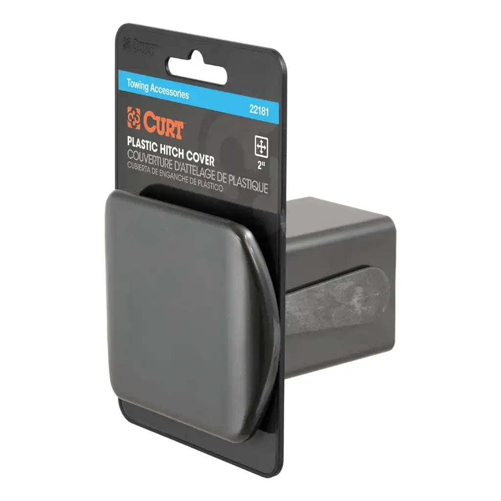 CURT 22181 2" Black Plastic Hitch Tube Cover (Packaged) - View 1
