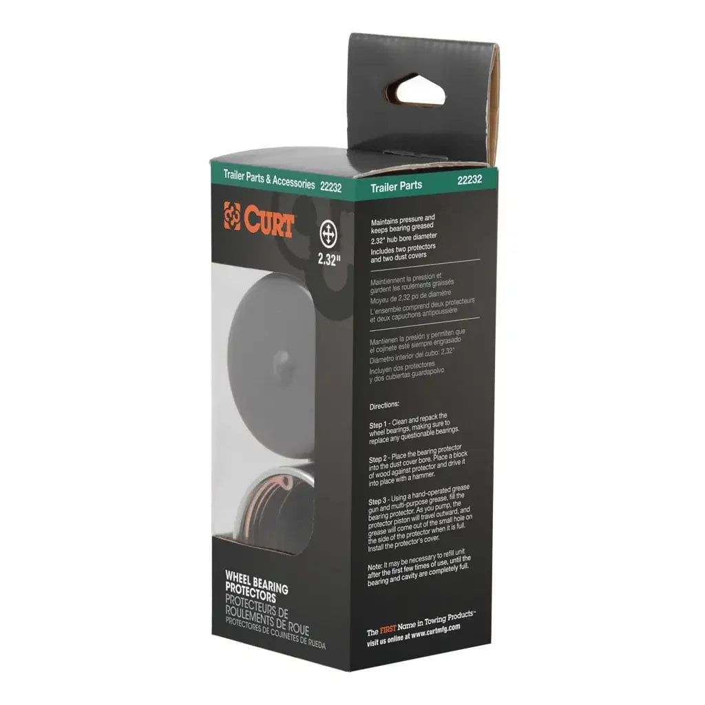 CURT 22232 2.32" Bearing Protectors & Covers (2-Pack) - View 4