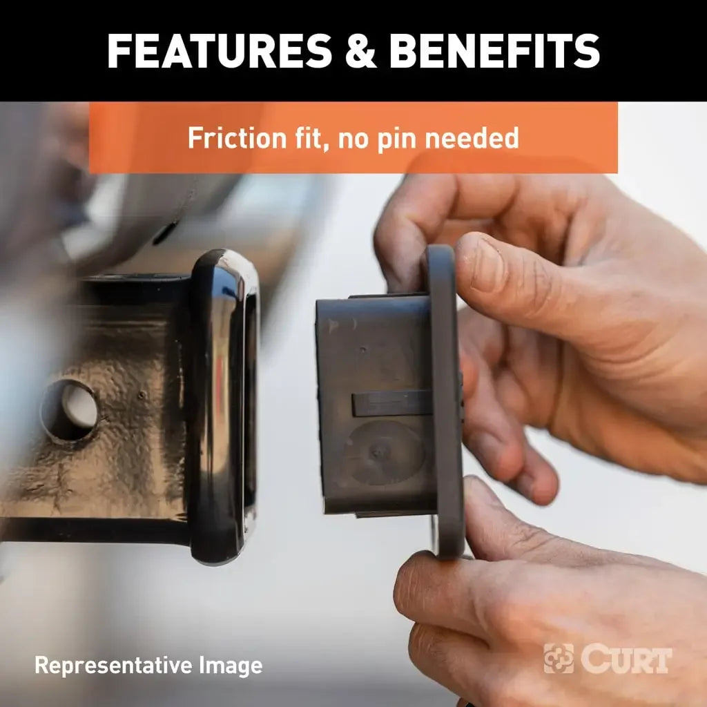 CURT 22271 1-1/4" Rubber Hitch Tube Cover - View 5