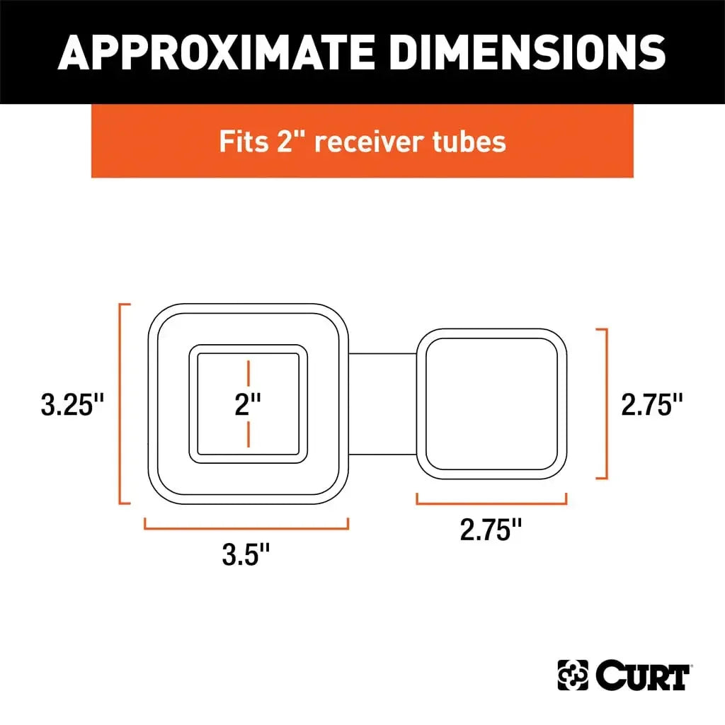 CURT 22279 2" Rubber Hitch Tube Cover - View 3