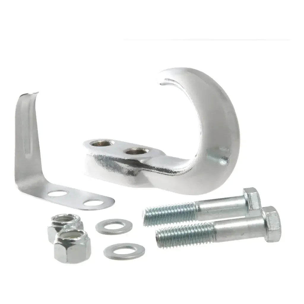 CURT 22401 Tow Hook with Hardware (10,000 lbs., Chrome) - View 1