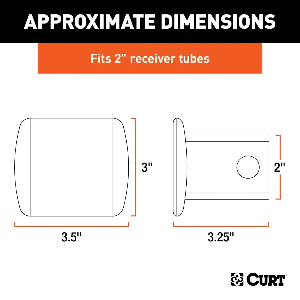 CURT 22750 2" Black Steel Hitch Tube Cover - View 2