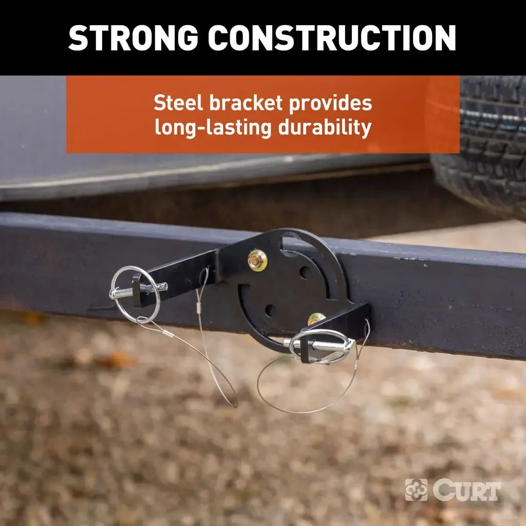 CURT 22802 HD Wheel Chocks 2-Pack with Mounting Bracket - View 7