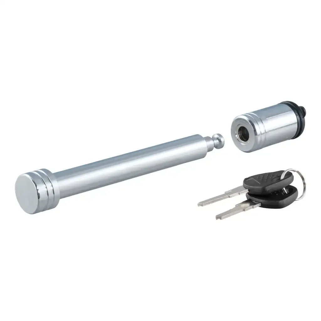 CURT 23025 5/8" Hitch Lock (3" Receiver, Barbell, Chrome) - View 1