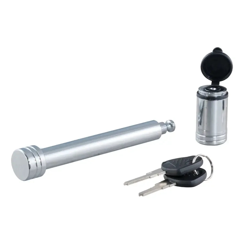CURT 23025 5/8" Hitch Lock (3" Receiver, Barbell, Chrome) - View 3